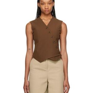 THE FRANKIE SHOP Maesa Vest in Brown